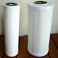 Pleated PP filter with carbon block cartridge