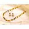 Big Rope Chain With Rhodium Station Set