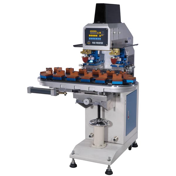 Two Color Sealed Ink Cup Pad Printer with Rotary Table