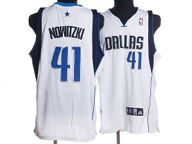 Dallas Mavericks #41 Nowitzki White NBA Jerseys