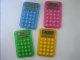 pocket calculator and LCD clock - handheld calculator