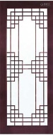 artistic glass&solid wood door