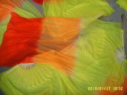 silk fan veil for belly dance - HSLD-X
