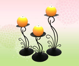 Metal candle holder