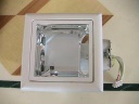 Square down light with antiglass
