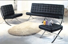barcelona chair and ottoman