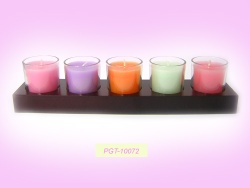 Wooden holder candle