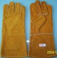 Orange Cow Split Leather Welding Gloves