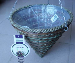 Rattan hanging basket