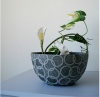 flower bowl with circle design