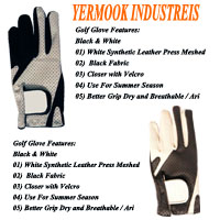 Golf Glove Black and White