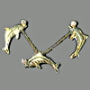 Dolphins and Pearls in 18K Gold