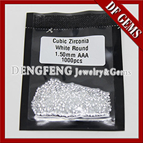 White round machine cut grade AAAA cubic zirconia