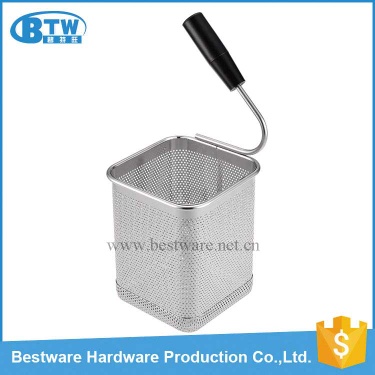 Single Handle Stainless Steel Mesh Pasta Cooker Basket - Pasta Basket