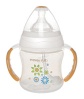 210ml Wide-neck dual color round shape feeding bottle - 8022