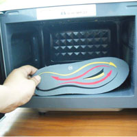 heated in the oven