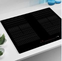 60cm 4 zones black glass free zone induction hob - LI4-15