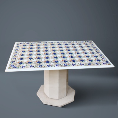 HANDCRAFTED MARBLE INLAY TABLE TOP&nbsp;-&nbsp;SFI
