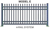 galvanized steel fence powder coated in Black