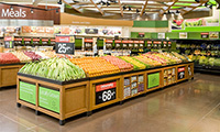 produce display bins, fruit and veg display u