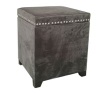 velvet storage ottoman with lid,rectangle shape, strudy structure. - CS042