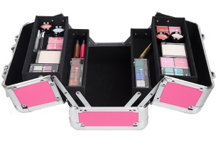 Makeup Organizer Aluminum Makeup Handle Cosmetic Case/Aluminum Artist Cosmetic Beauty Makeup Train Case - IC-5028