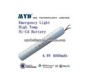NiCd D 4.8v 4ah +70degree high temperature rechargeable batteries