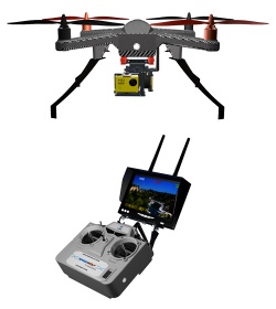 FPV real-time 5.8G RTF auto return live video professional drone