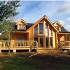 easy assembly prefabricated wooden hosue log cabin timber house wood glass house villa - IG-G-110