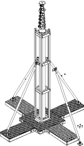 detachable base plate mobile telecom tower