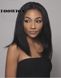 Yoowigs Long Bob Silky Straight 360 Lace Frontal Wig - Yoowigs