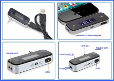 In-car Handsfree & Wireless 3.5mm Car FM Transmitter - FM transmitter