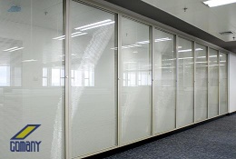 Glass Partition with Blind