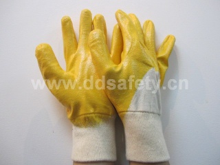Cotton with yellow nitrile glove
