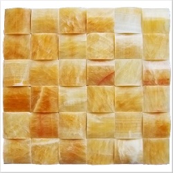 3D Onyx Yellow Mosaic tiles