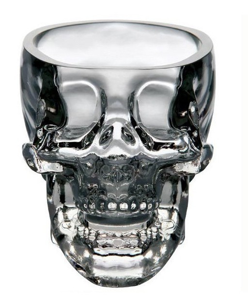 skull head glass