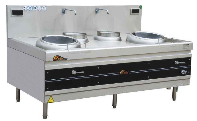 Commercial Induction Cooker – Double Burner Frying Wok