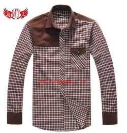 Mens Long Sleeved Casual Checked Shirt
