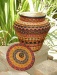 Beaded Rattan Basket