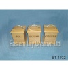 Set of 3 Bamboo canisters with plastic liner - BT-1032