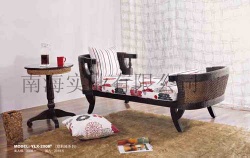rattan chaise longue